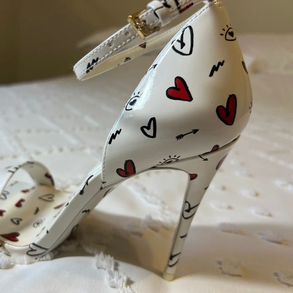 ALDO Brandii Milk Kiss Limited Edition Red Heart Heels SIZE 7.5 - Picture 13 of 15